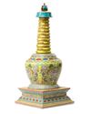 A CHINESE FAMILLE ROSE STUPA, QING DYNASTY (1644-1911)