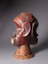 AN EKOI LEATHER MASK, (HEADCREST), NIGERIA