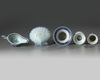 A group of five Chinese blue and white porcelain vessels