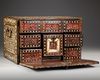 AN INDO-PORTUGUESE INLAID WOODEN CHEST, GOA INDIA, 17TH CENTURY