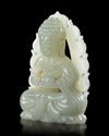 A CHINESE CARVED JADE SEATED BUDDHA, QING DYNASTY (1644–1911)