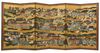 A Japanese Byobu-screen depicting famous views in Kyoto