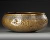 A MAMLUK SILVER INLAID BRASS BOWL, EGYPT OR SYRIA,  EARLY 14TH CENTURY
