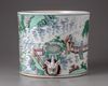 A famille verte brush-pot