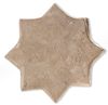 A STAR-SHAPED KASHAN TILE, PERSIA, 13TH-14TH CENTURY