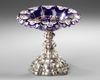 A BOHEMIAN BOWL ON A SILVER STAND, EARLY 19TH CENTURY