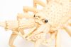 An exceptionally large carved bone model of a lobster with movable parts