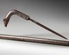 A Mughal bidri walking stick with hidden dagger