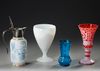 A GROUP OF FOUR DIVERSE GLASS WORK, 19TH CENTURY-EARLY 20TH CENTURY