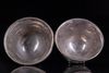 A PAIR OF MUGHAL JADE SILVER MOUNTED BOWLS, INDIA, 19TH-20TH CENTURY
