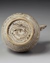 A Chinese marbled chicken head ewer