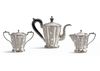 A PERSIAN SILVER TEA SET, 19TH CENTURY