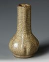A CHINESE GU-TYPE CRACKLE GLAZED BOTTLE-VASE, QING DYNASTY (1644-1911)