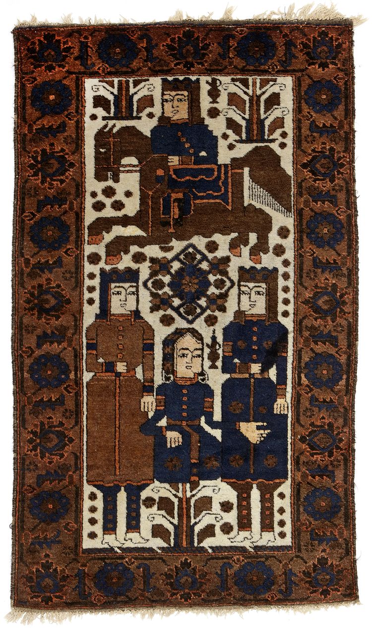 A  BELOUCH PICTORIAL RUG