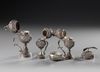 FOUR OTTOMAN SILVER INCENSE BURNERS, TURKEY, 19TH CENTURY