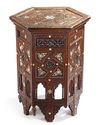 A DAMASCUS MOTHER-OF-PEARL INLAID WOOD OCCASIONAL TABLE  SYRIA, LATE 19TH CENTURY