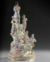 A PORCELAINE DE PARIS GROUP OF FIGURES, 19TH CENTURY