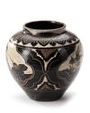 A CHINESE BLACK-GLAZED CIZHOU SGRAFFITO JAR, SONG OR JIN DYNASTY (960-1234)