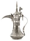 A SILVER COFFEE POT OR DALLAH  OMAN NIZWA, CIRCA 1940-1950