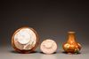 THREE CHINESE SANCAI-GLAZED POTTERY VESSELS, TANG DYNASTY (618-907)