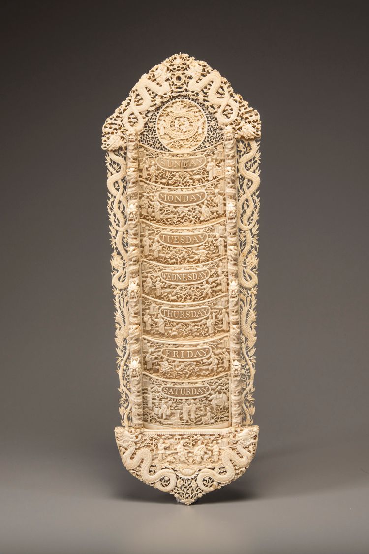 A Cantonese ivory letter rack