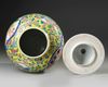 CHINESE FAMILLE ROSE JAR AND COVER, 19TH / 20TH CENTURY