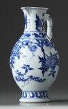 A Chinese blue and white ewer