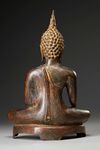 A LARGE BRONZE SEATED BUDDHA, THAILAND, 15TH-16TH CENTURY