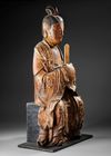 A LARGE WOODEN FIGURE, CHINA, MING PERIOD (1368–1644)