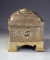 A QAJAR BRASS OPENWORK CASKET, PERSIA, 19TH CENTURY