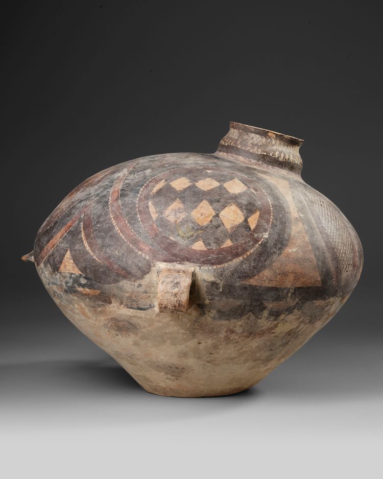 CHINESE PAINTED POTTERY JAR, NEOLITHIC PERIOD, BANSHAN CULTURE, GANSU PROVINCE, 3RD MILLENNIUM BC OR LATER