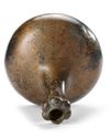A CHINESE BRONZE GARLIC TOP VASE, HAN DYNASTY (206 BC-220 AD)