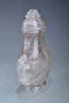 A Chinese rock crystal vase and cover