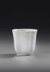 A CHINESE LOTUS SHAPED BLANC DE CHINE CUP, 18TH CENTURY