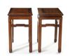 A PAIR OF CHINESE HONGMU RECTANGULAR STOOLS
