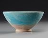 A KASHAN TURQUOISE-GLAZED POTTERY BOWL, PERSIA 12TH-13TH CENTURY