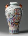 A Chinese famille rose 'figural' meiping