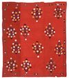 A RED-GROUND COLORFUL PANEL,UZBEKISTAN, 20TH CENTURY