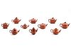 A COLLECTION OF 10 CHINESE YIXING MINIATURE TEAPOTS, 20TH CENTURY