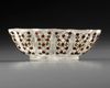 AN OVAL SHAPED INLAID ROCK CRYSTAL BOWL, MUGHAL, 19TH CENTURY