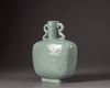 A Chinese celadon-glazed 'dragons' moonflask