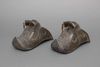 A PAIR OF SPANISH “SHOE-SHAPE” BRONZE CONQUISTADOR HORSE STIRRUPS, 1860s