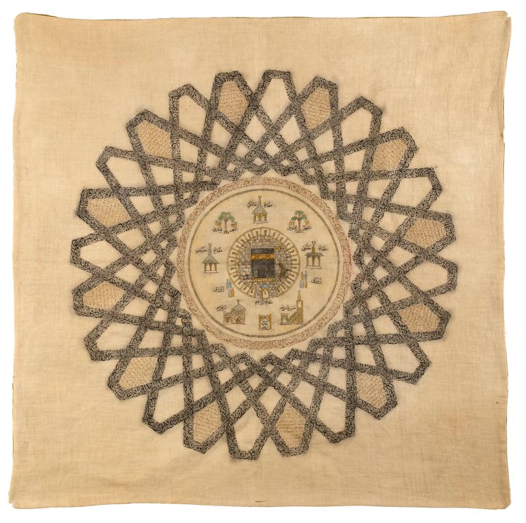 THE KAABA ON TEXTILE, OTTOMAN, TURKEY, CIRCA 1900