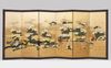 A JAPANESE SIX-PANEL RINPA SCHOOL STYLE JAPANESE  BYÔBU, LATE EDO PERIOD, (FIRST HALF 19TH CENTURY)