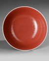 A COPPER-RED-GLAZED STEM BOWL, QING DYNASTY (1644-1911)