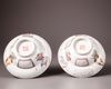 A pair of Chinese famille rose ‘Wu Shuang Pu’ ogee bowls