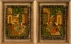 TWO PERSIAN LACQUERED PAINTINGS, 19TH CENTURY