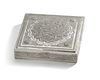 A PERSIAN SILVER SQUARE BOX, 19TH CENTURY