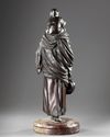 A BRONZE STATUE OF A LADY, DEMETRE CHIPARUS, 20TH CENTURY