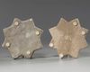 Two Kashan star shaped tiles